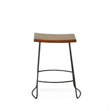 Load image into Gallery viewer, Steel Backless Counter Height Bar Chairs (Set of 2) - Chestnut And Black