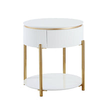 Load image into Gallery viewer, Daveigh - High Gloss End Table - Gold / White