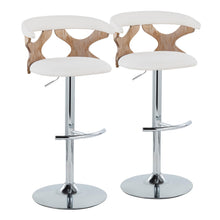 Load image into Gallery viewer, Gardenia - Contemporary Adjustable Barstool With Swivel / Rounded T Footrest (Set of 2)
