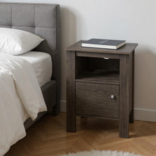 Load image into Gallery viewer, Nightstand With Cabinet Storage - Brown