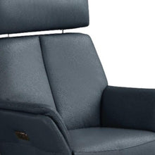 Load image into Gallery viewer, Genuine Leather Power Swivel Recliner - Blue