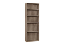 Load image into Gallery viewer, Adjustable Five Tier Bookcase - Taupe