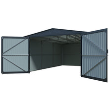 Load image into Gallery viewer, Outdoor Storage Shed, Garden Shed Backyard Utility Tool House Building With 2 Doors And 4 Vents For Car, Truck, Bike, Garbage Can, Tool, Lawnmower