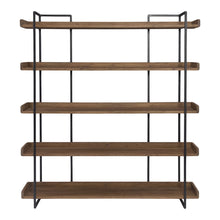 Load image into Gallery viewer, Five Tier Bookcase - Brown / Black