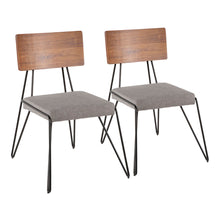 Load image into Gallery viewer, Loft - Mid-Century Modern Chair (Set of 2) - Black / Gray / Walnut