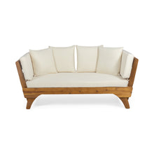 Load image into Gallery viewer, Outdoor Acacia Wood Expandable Daybed With Cushions