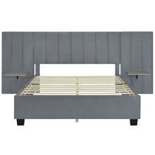 Load image into Gallery viewer, Upholstered Platform Bed With Big Headboard