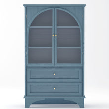 Load image into Gallery viewer, Glass Door Display Case With 2 Drawers And Adjustable Shelf