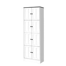 Load image into Gallery viewer, Tall Storage Cabinet With 8 Doors And 4 Shelves, Wall Storage Cabinet For Living Room, Kitchen, Office, Bedroom, Bathroom