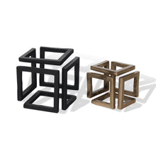 Load image into Gallery viewer, Tabletop Sculpture (Set of 2) - Black / Gold