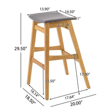Load image into Gallery viewer, Modern Bar Stool Set With Upholstered Seating