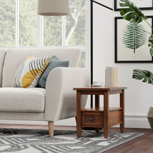 Load image into Gallery viewer, Warm Shaker - Narrow Side Table - Distressed Charcoal Brown