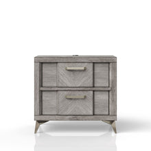 Load image into Gallery viewer, 2 Drawer Night Bookmatched Veneers - Gray