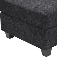 Load image into Gallery viewer, Chenille Storage Ottoman (714355) - Gray / Black