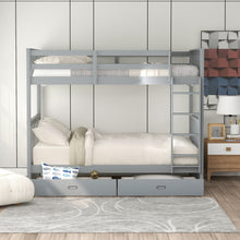 Load image into Gallery viewer, Bunk Bed With Ladders And 2 Storage Drawers