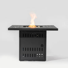 Load image into Gallery viewer, Propane Gas Fire Pit Table, 50000 Btu, Rectangular For Outside - Black