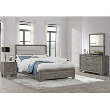 Load image into Gallery viewer, Funston - 4 Piece Queen Bedroom Set With Upholstered Headboard - Oak