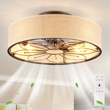 Load image into Gallery viewer, Lotus Bladeless Ceiling Fan With Remote Control For Living Room - Matte Black