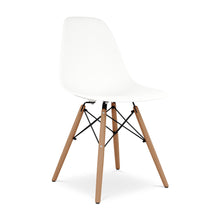 Load image into Gallery viewer, Heavy Duty Plastic Wood Dining Side Chair - White