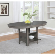 Load image into Gallery viewer, Lavon - Oval Extension Leaf Dining Table With Built In Storage - Gray