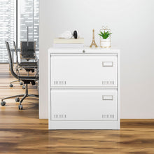 Load image into Gallery viewer, Filing Cabinet Lateral File Cabinet 3 Drawer, Locking Metal File Cabinets Three Drawer, Office Filing Cabinet With Lock Drawers For Home Office