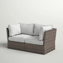 Load image into Gallery viewer, Modern Patio Wicker Loveseat With Cushions