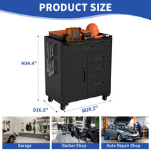 Load image into Gallery viewer, Rolling Tool Cabinet Heavy Duty Garage Storage With Lockable Doors & Drawers