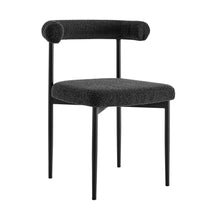 Load image into Gallery viewer, Upholstered Polyester Open Back Dining Side Chairs (Set of 2) - Black