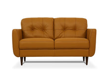 Load image into Gallery viewer, Leather Loveseat - Camel / Brown