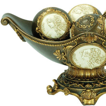 Load image into Gallery viewer, Poly Classical Greek Decorative Bowl With Orbs - Bronze