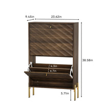 Load image into Gallery viewer, Shoe Cabinet, Freestanding Organizer For Entryway - Walnut