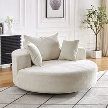 Load image into Gallery viewer, Single Swivel Chair, Fluffy Modern Sleeper, 360 Degree Swivel Chair For Living Room - Beige
