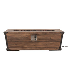 Load image into Gallery viewer, Outdoor Patio Rectangle Gas Burning Fire Pit 50, 000 Btu, Wood Pattern - Brown