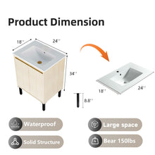 Load image into Gallery viewer, Bathroom Vanity With Ceramic Sink, Floor-Standing Design, Soft-Closing Drawers