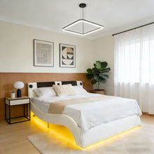 Load image into Gallery viewer, Platform Bed Frame With LED Lighting, tooth Music, Vibration Massage