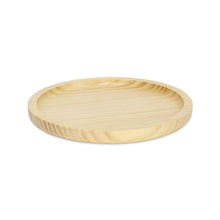 Load image into Gallery viewer, 9" Solid Wood Handmade Round Vanity Tray - Natural
