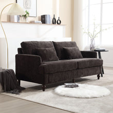 Load image into Gallery viewer, Mid Century Modern Fabric Loveseat Sofa, 2 Seat Upholstered Couch
