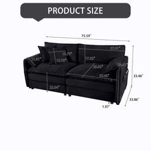 Load image into Gallery viewer, Modern Oversized Chenille Loveseat Sofa With Deep Seat And Diy Combination