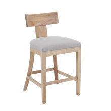 Load image into Gallery viewer, Upholstered Counter Height Bar Stools With Solid Rubber Wood Frame (Set of 2)