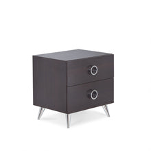 Load image into Gallery viewer, End Table With Two Drawers - Silver And Espresso