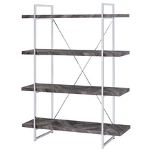 Load image into Gallery viewer, Herringbone - Bookcase With Full Length Shelf - Gray