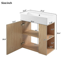 Load image into Gallery viewer, Modern Floating Bathroom Vanity With Ceramic Basin Perfect For Small Bathrooms
