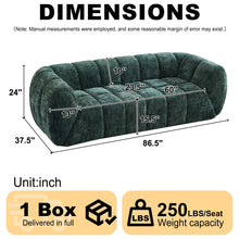 Load image into Gallery viewer, Modern Sofa With Piano Key Backrest