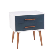 Load image into Gallery viewer, Jeremy - Storage Nightstand With Drawers - Off-White / Navy