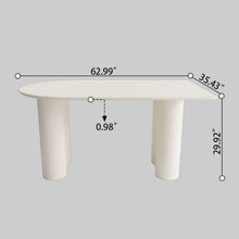 Load image into Gallery viewer, Modern Cream Style Dining Table With Round Wave Legs, 4 - 8 Person - Cream White