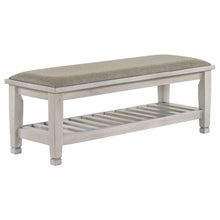 Load image into Gallery viewer, Bench With Upholstery Design - Ivory