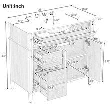 Load image into Gallery viewer, Bathroom Vanity With Sink, 3 Drawers & 2 Doors
