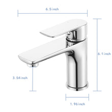 Load image into Gallery viewer, Single Handle Lavatory Basin Sink Faucet Brass Bathroom Faucet With Hot And Cold Water Control - Chrome