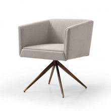Load image into Gallery viewer, Upholstered Fabric Dining Room Arm Chair - Light Gray