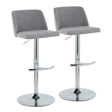 Load image into Gallery viewer, Toriano - Contemporary Adjustable Barstool With Swivel & Rounded T Footrest (Set of 2)
